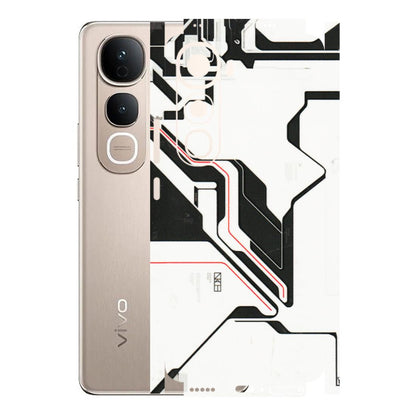 VIVO Y Series Phone Skins (All Models) - White Techy Logo - 3D Embossed Finish (L-312) Vivo Y400 5G