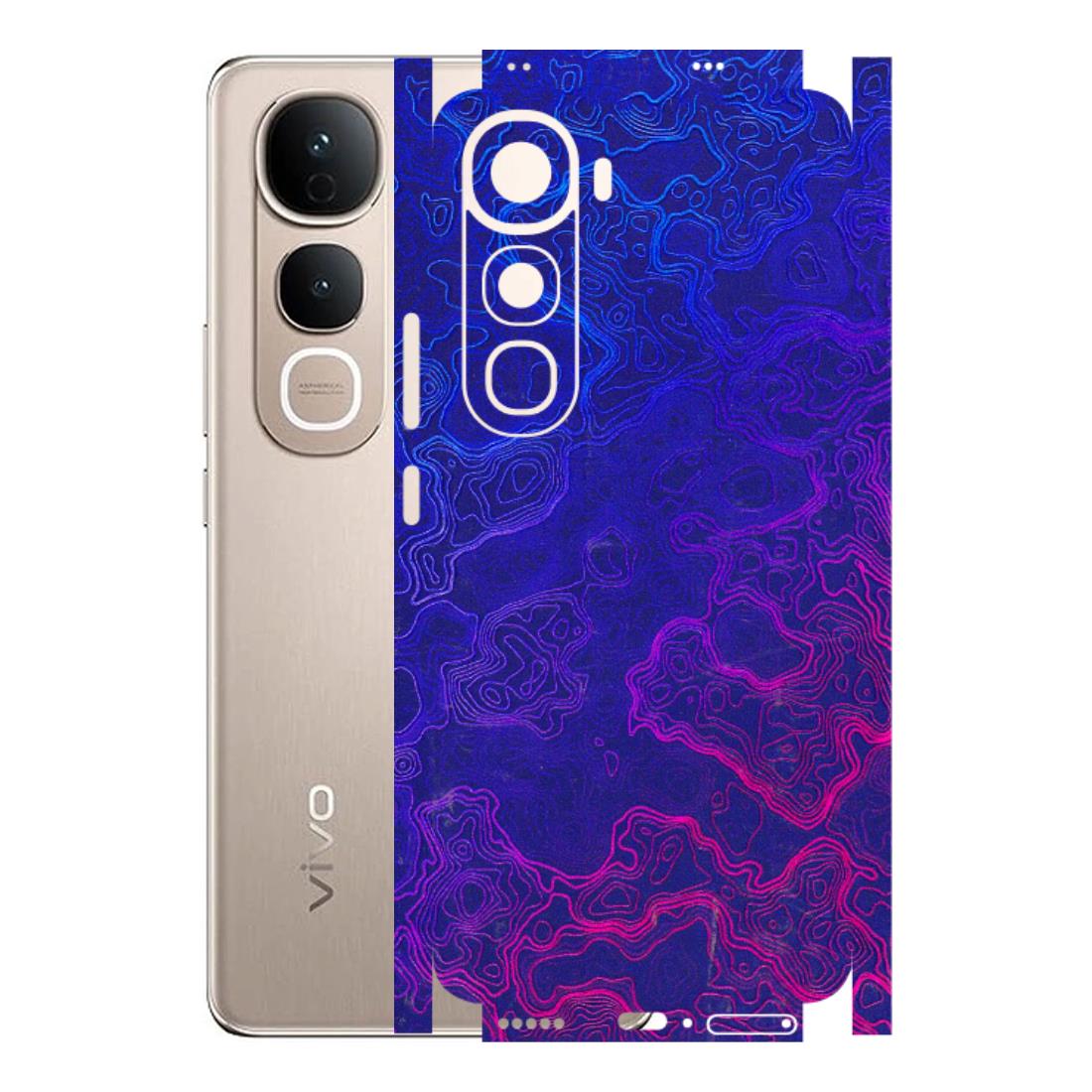 VIVO Y Series Phone Skins (All Models) - Purple Ripples Swirl - 3D Embossed Finish (L-314) Vivo Y400 5G