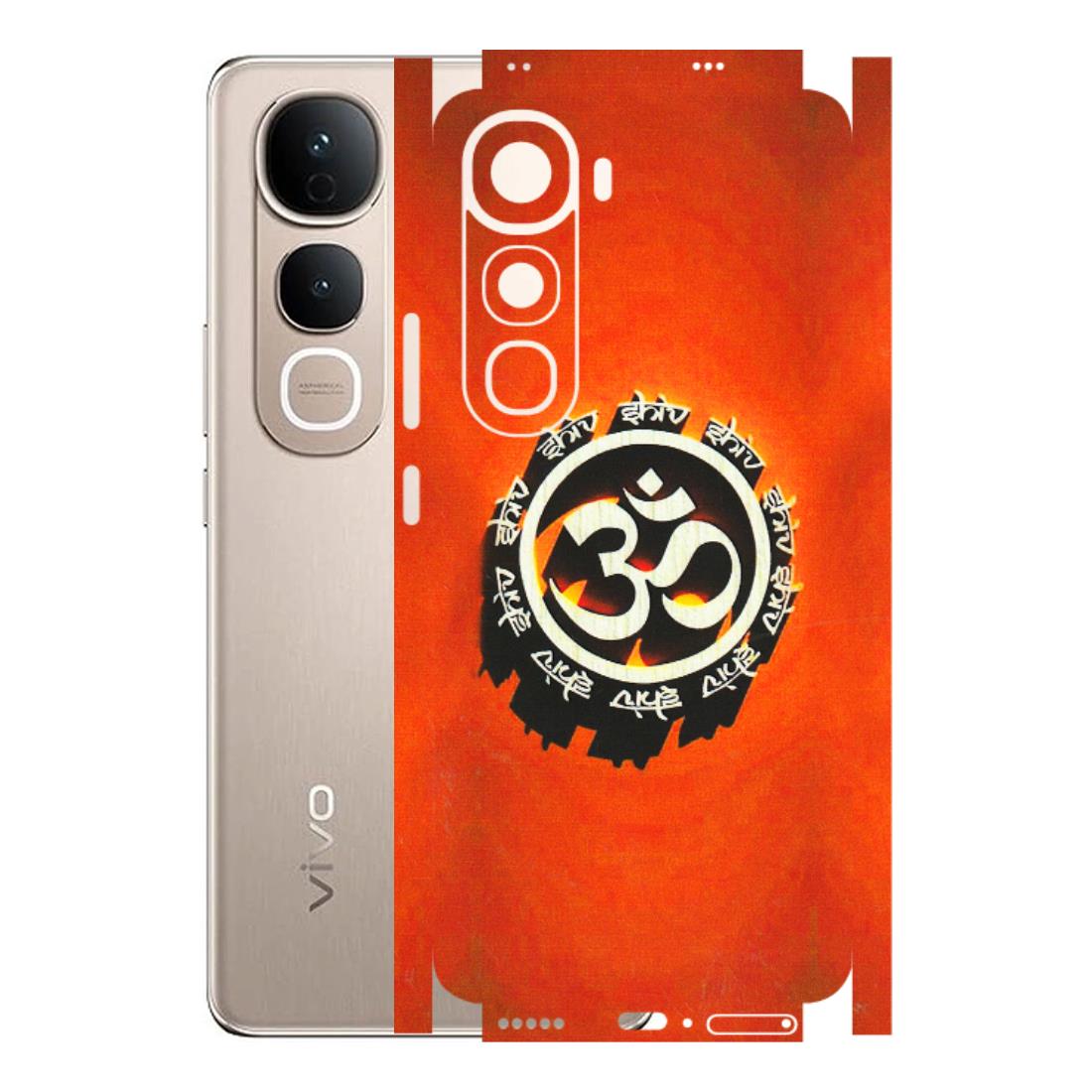VIVO Y Series Phone Skins (All Models) - Aum Shiv Orange - 3D Embossed Finish (L-32) Vivo Y400 5G