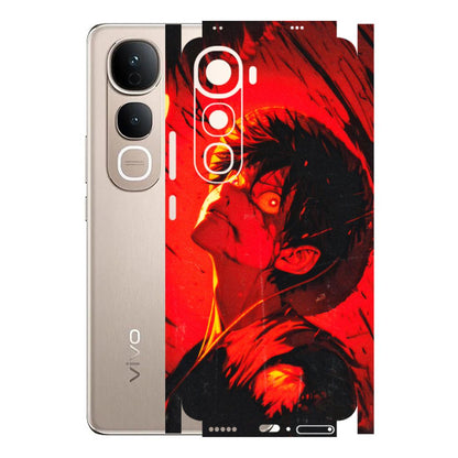 VIVO Y Series Phone Skins (All Models) - D.Luffy Power Up One Piece Anime - 3D Embossed Finish (L-326) Vivo Y400 5G