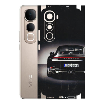 VIVO Y Series Phone Skins (All Models) - New Black Porsche GT3 - 3D Embossed Finish (L-327) Vivo Y400 5G