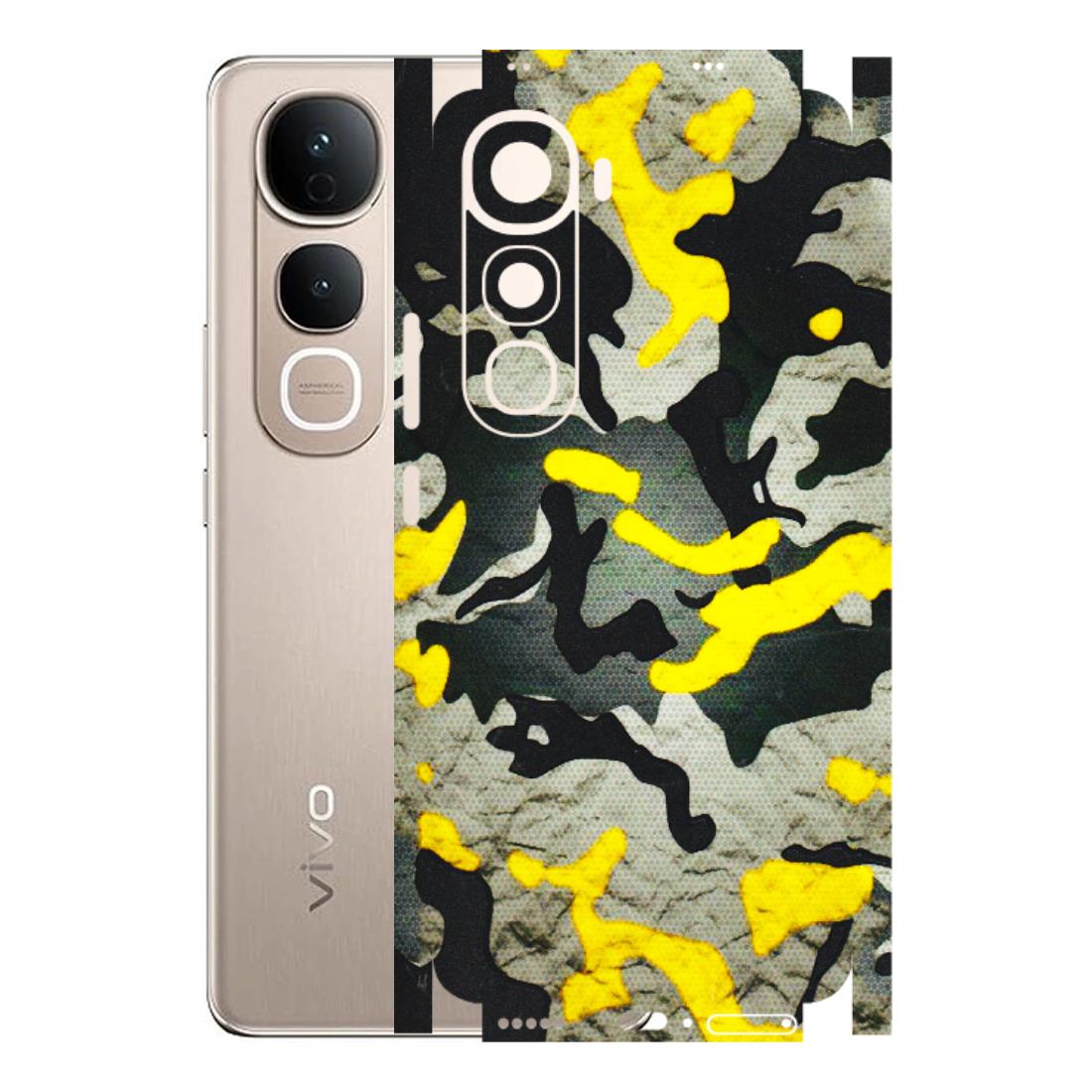 VIVO Y Series Phone Skins (All Models) - Yellow Camouflage - 3D Embossed Finish (L-61) Vivo Y400 5G