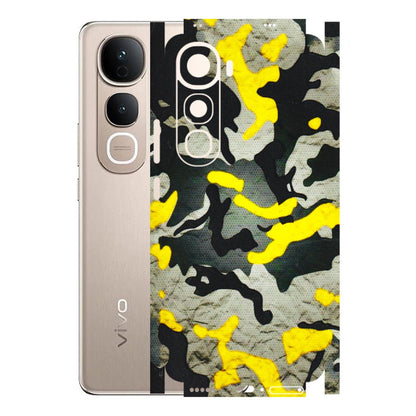 VIVO Y Series Phone Skins (All Models) - Yellow Camouflage - 3D Embossed Finish (L-61) Vivo Y400 5G