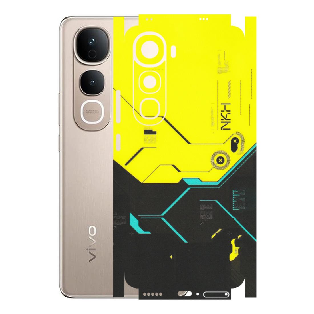 VIVO Y Series Phone Skins (All Models) - Black Yellow Technica - Matte Finish (M-53) Vivo Y400 5G