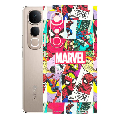 VIVO Y Series Phone Skins (All Models) - Marvel Comic Spiderman Grafitti - Matte Finish (M-72) Vivo Y400 5G