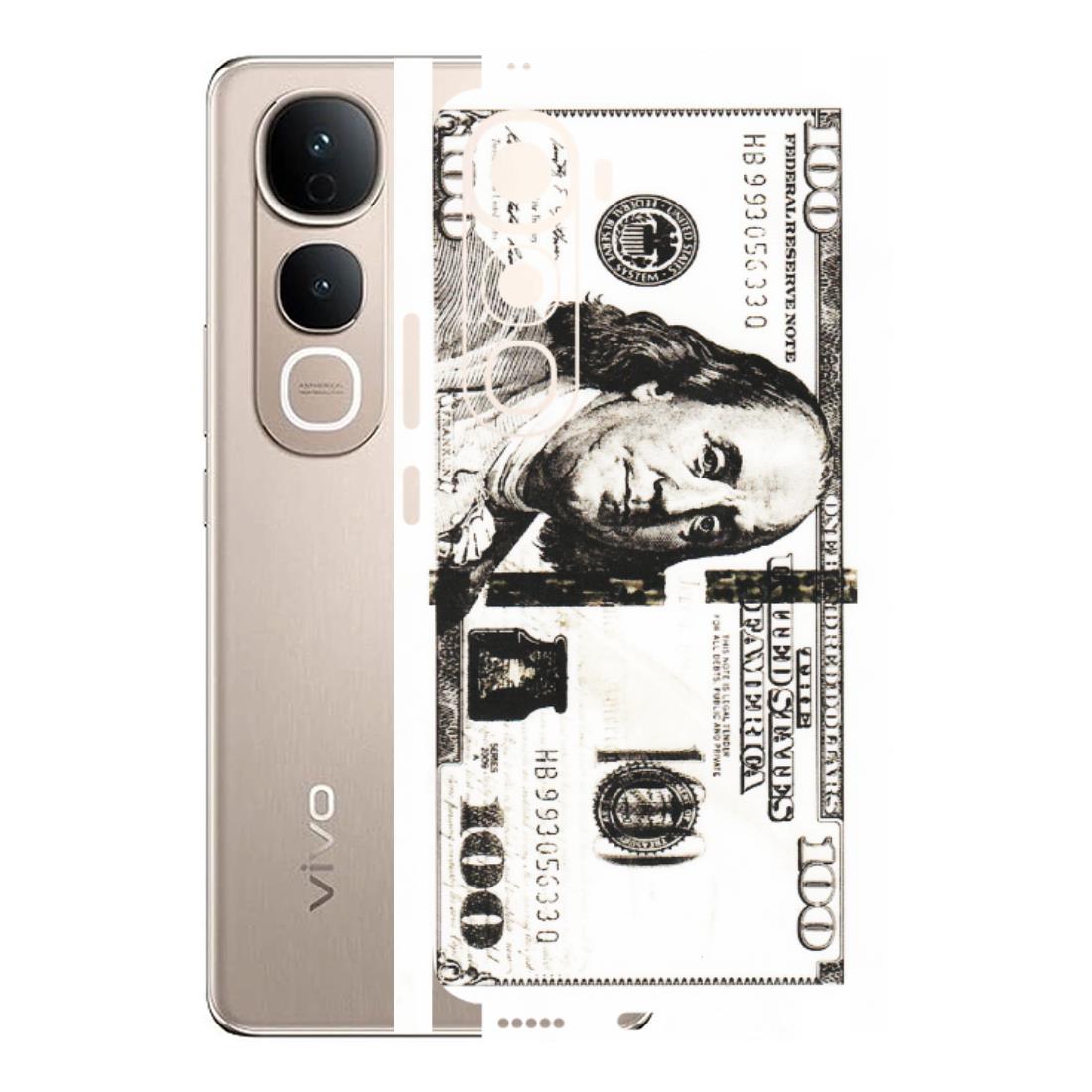 VIVO Y Series Phone Skins (All Models) - 100 Dollar Currency - Transparent Finish (T-01) Vivo Y400 5G