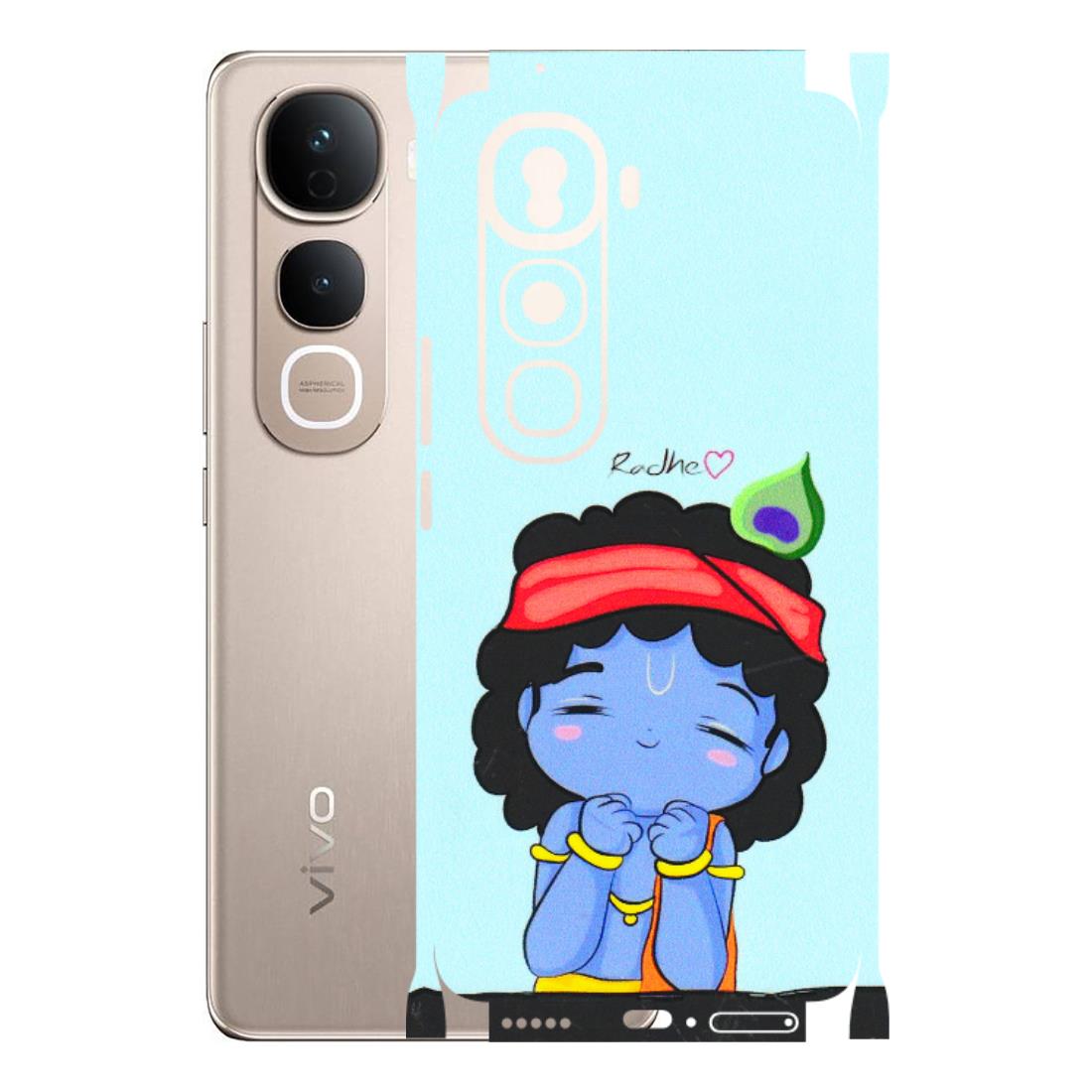 VIVO Y Series Phone Skins (All Models) - Radhe Radhe Cute Toon - 3D Embossed Finish (L-05) Vivo Y400 Pro 5G