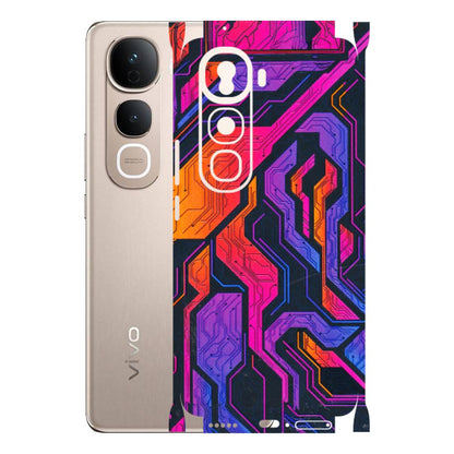 VIVO Y Series Phone Skins (All Models) - Tech Circuits Futuristic - 3D Embossed Finish (L-07) Vivo Y400 Pro 5G