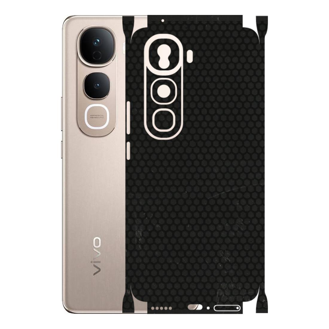 VIVO Y Series Phone Skins (All Models) - Black honeycomb - 3D Embossed Finish (L-114) Vivo Y400 Pro 5G