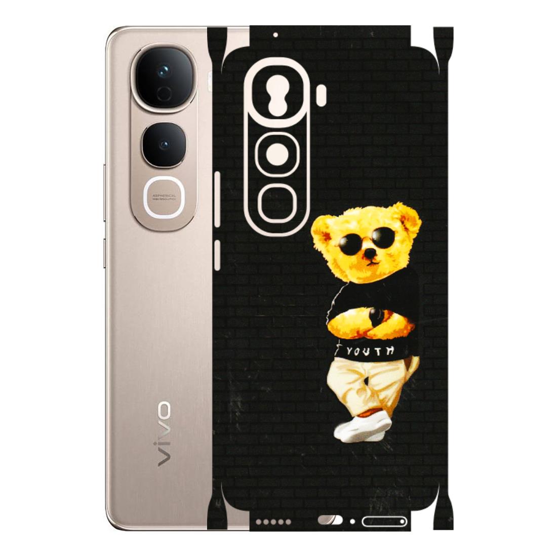 VIVO Y Series Phone Skins (All Models) - Classy Teddy Bear - 3D Embossed Finish (L-116) Vivo Y400 Pro 5G