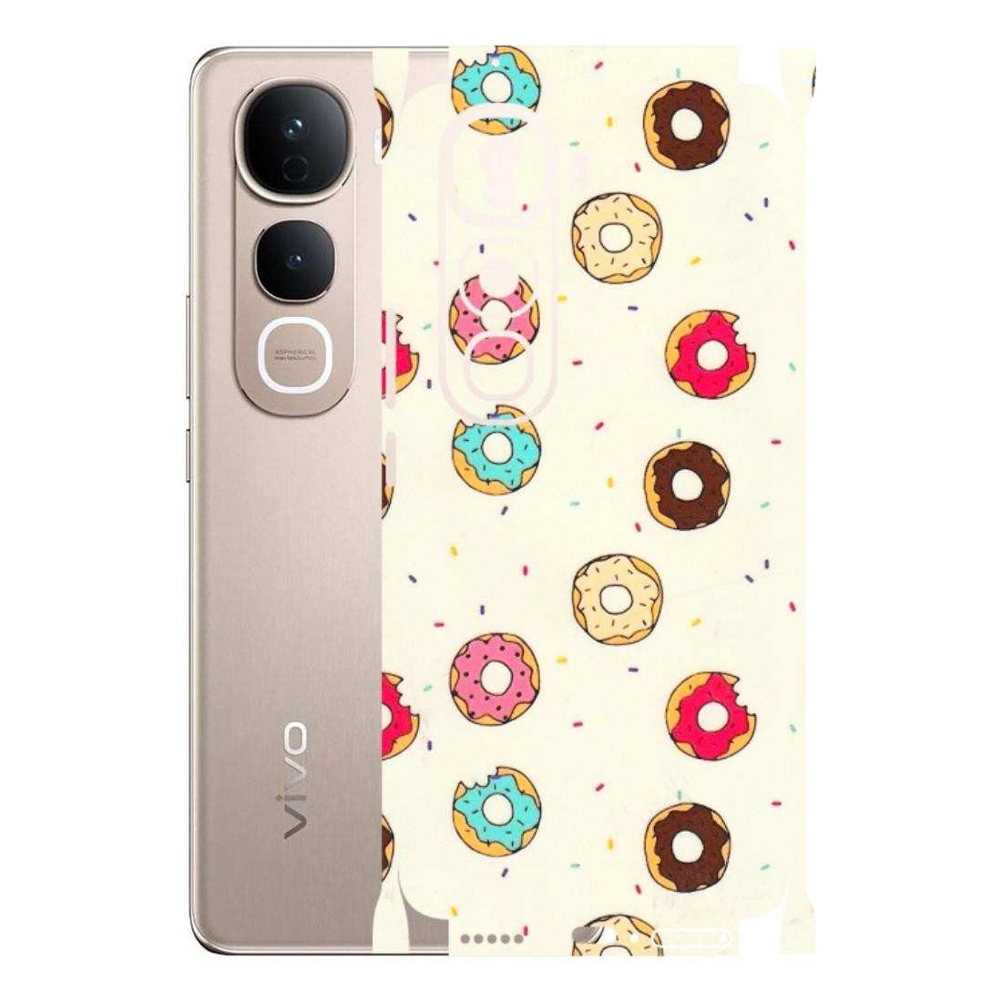 VIVO Y Series Phone Skins (All Models) - Mini Donuts Doodle Art - 3D Embossed Finish (L-122) Vivo Y400 Pro 5G