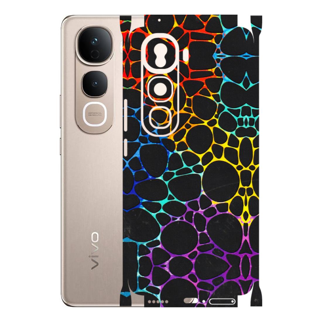 VIVO Y Series Phone Skins (All Models) - Abstract Art MultiColour - 3D Embossed Finish (L-133) Vivo Y400 Pro 5G