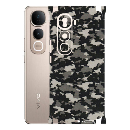 VIVO Y Series Phone Skins (All Models) - Black/Grey Camoflaunge - 3D Embossed Finish (L-142) Vivo Y400 Pro 5G