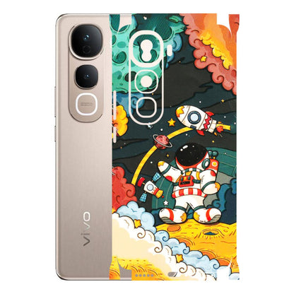VIVO Y Series Phone Skins (All Models) - Astronauts & Spaceship - 3D Embossed Finish (L-145) Vivo Y400 Pro 5G