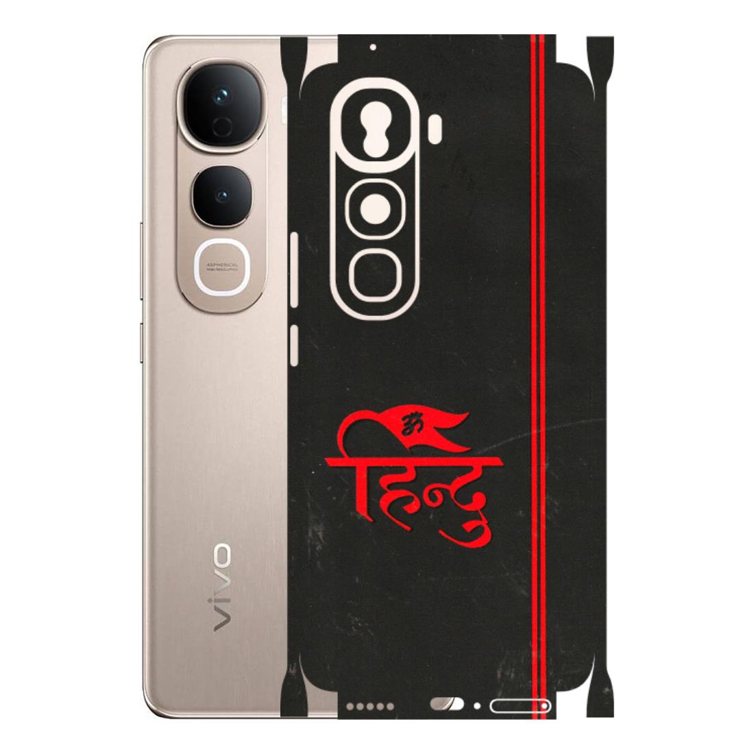 VIVO Y Series Phone Skins (All Models) - Hindu Black - 3D Embossed Finish (L-153) Vivo Y400 Pro 5G