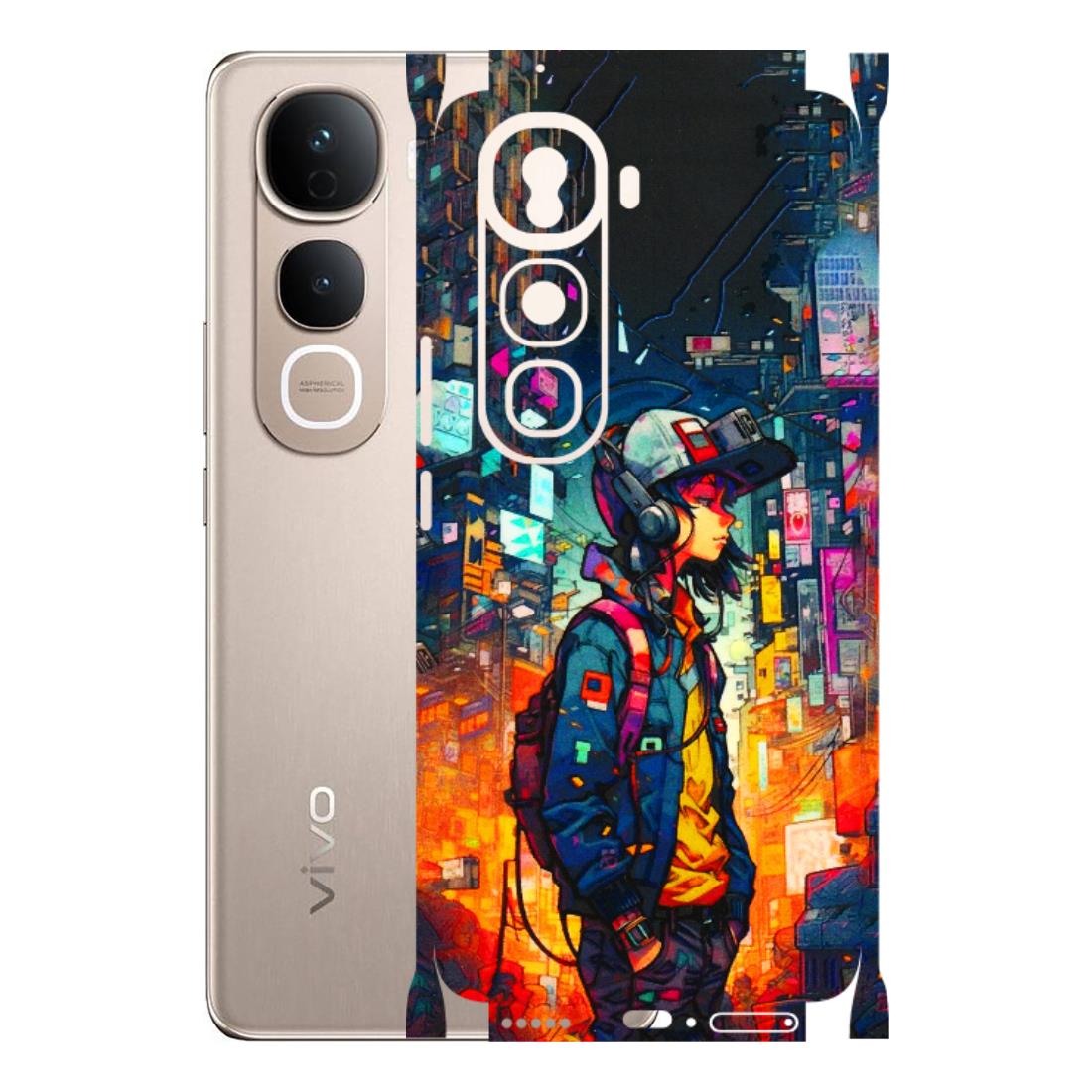 VIVO Y Series Phone Skins (All Models) - Street Anime Guy - 3D Embossed Finish (L-158) Vivo Y400 Pro 5G