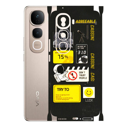 VIVO Y Series Phone Skins (All Models) - Black Cassini - 3D Embossed Finish (L-161) Vivo Y400 Pro 5G