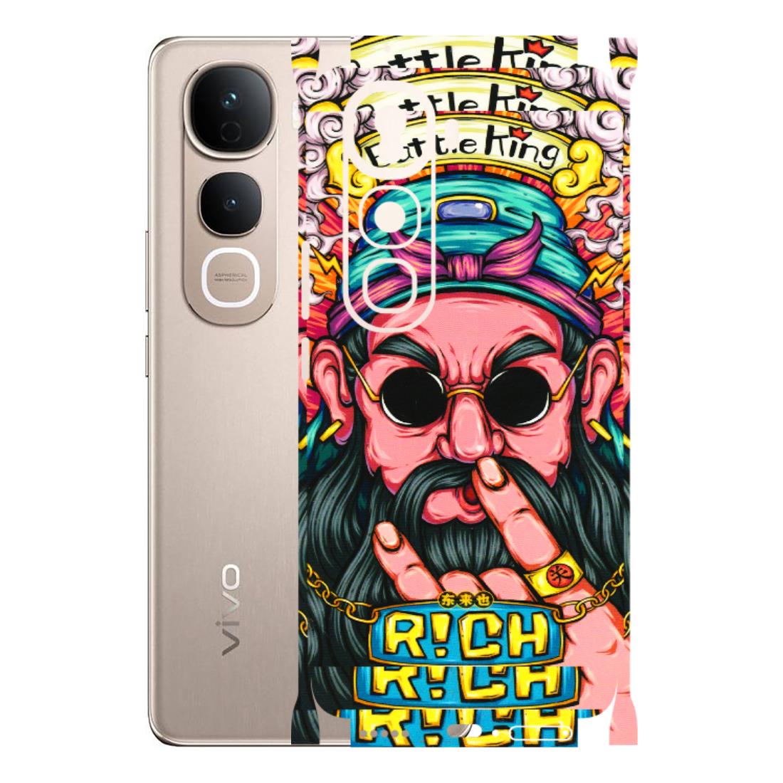 VIVO Y Series Phone Skins (All Models) - Battle King Dude Face - 3D Embossed Finish (L-178) Vivo Y400 Pro 5G
