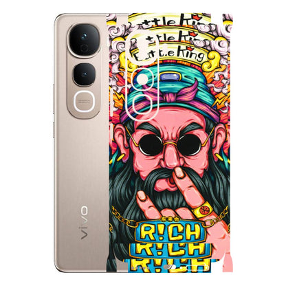 VIVO Y Series Phone Skins (All Models) - Battle King Dude Face - 3D Embossed Finish (L-178) Vivo Y400 Pro 5G