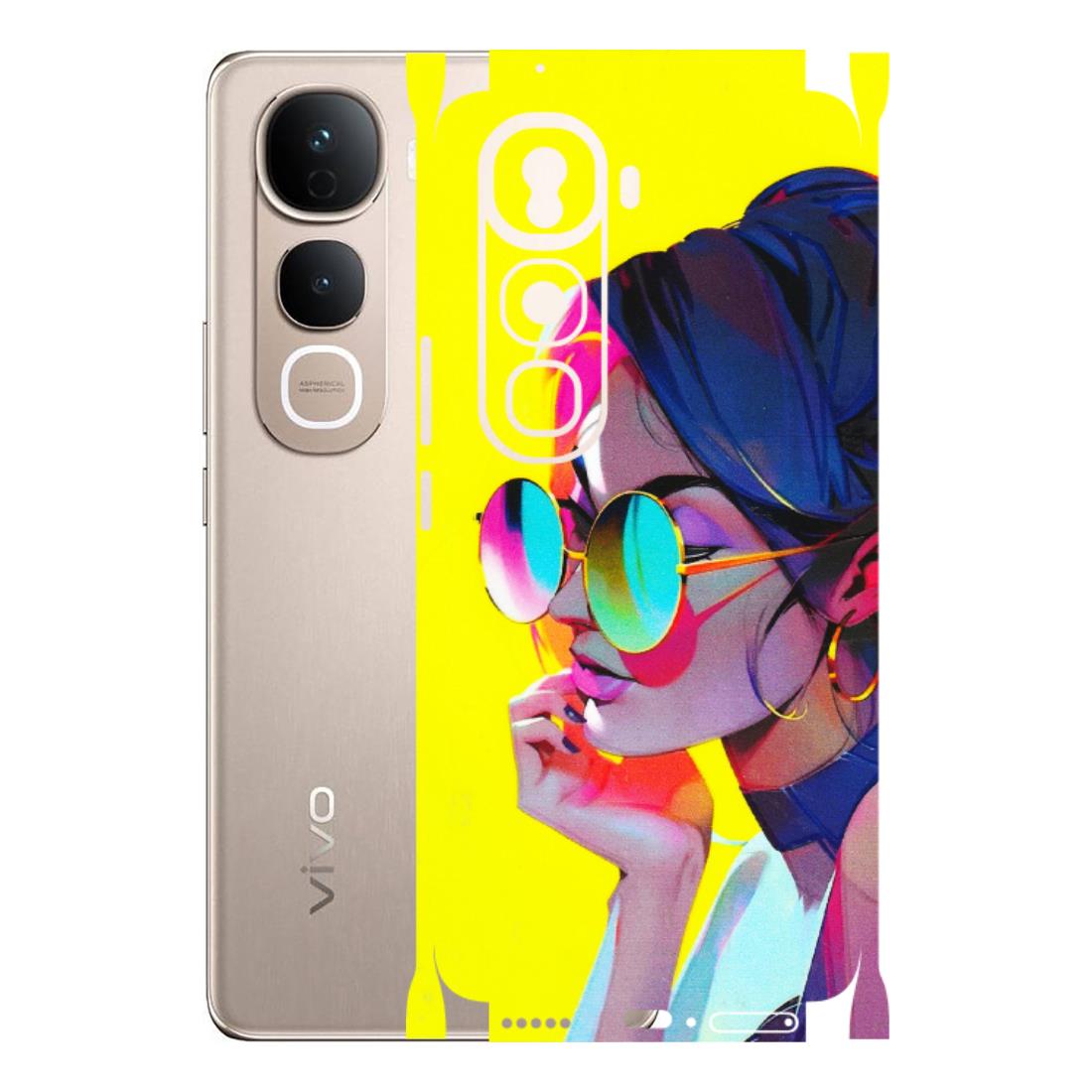 VIVO Y Series Phone Skins (All Models) - Bold Stylish Girl - 3D Embossed Finish (L-222) Vivo Y400 Pro 5G