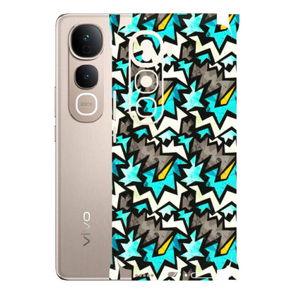 VIVO Y Series Phone Skins (All Models) - Funky Zig Zag - 3D Embossed Finish (L-223) Vivo Y400 Pro 5G