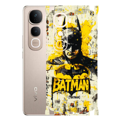 VIVO Y Series Phone Skins (All Models) - Batman Yellow BT - 3D Embossed Finish (L-304) Vivo Y400 Pro 5G