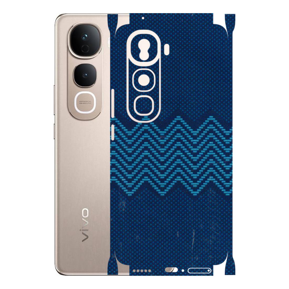 VIVO Y Series Phone Skins (All Models) - Blue Sober Waves - 3D Embossed Finish (L-306) Vivo Y400 Pro 5G