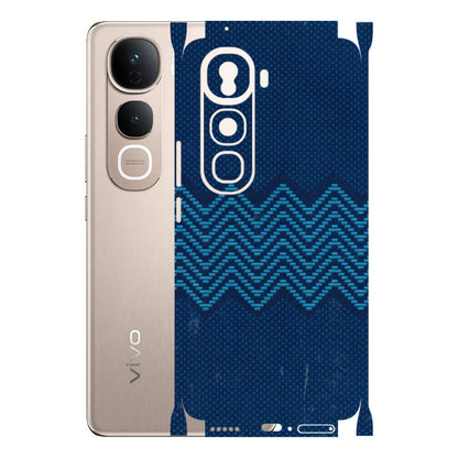 VIVO Y Series Phone Skins (All Models) - Blue Sober Waves - 3D Embossed Finish (L-306) Vivo Y400 Pro 5G