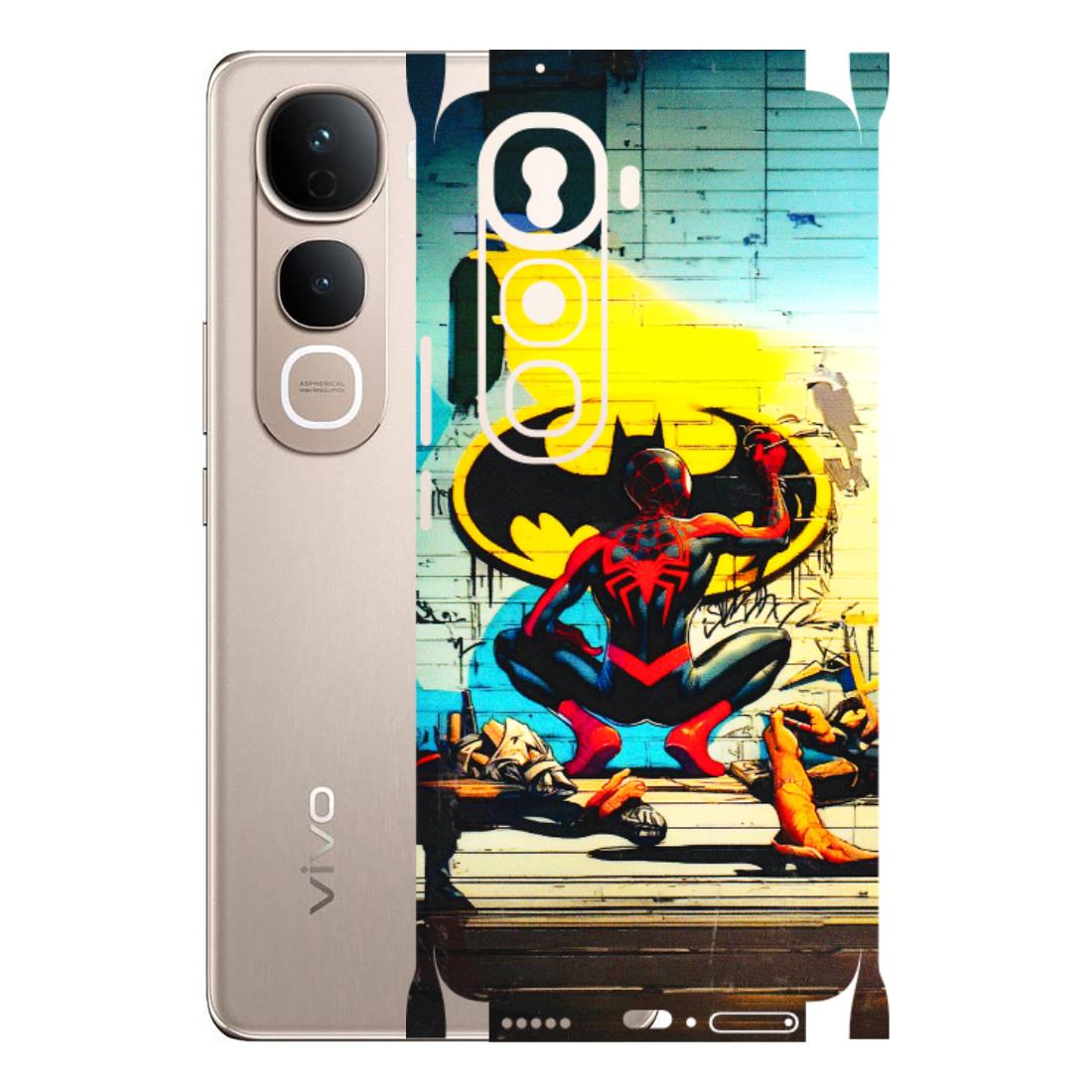 VIVO Y Series Phone Skins (All Models) - New Spiderman Bat Logo - 3D Embossed Finish (L-309) Vivo Y400 Pro 5G