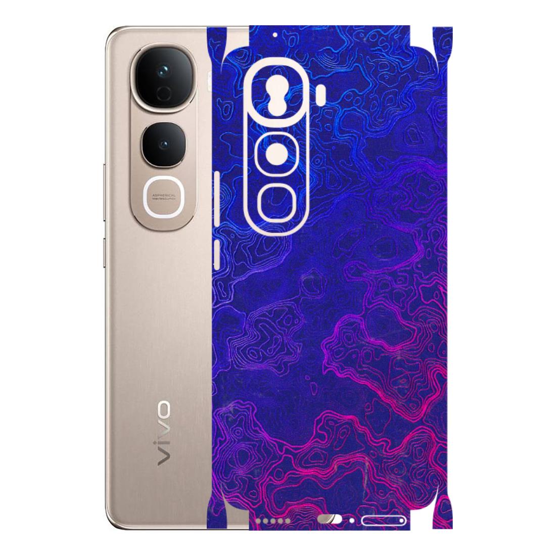 VIVO Y Series Phone Skins (All Models) - Purple Ripples Swirl - 3D Embossed Finish (L-314) Vivo Y400 Pro 5G