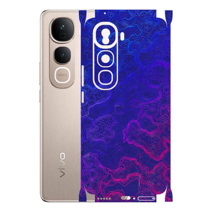VIVO Y Series Phone Skins (All Models) - Purple Ripples Swirl - 3D Embossed Finish (L-314) Vivo Y400 Pro 5G