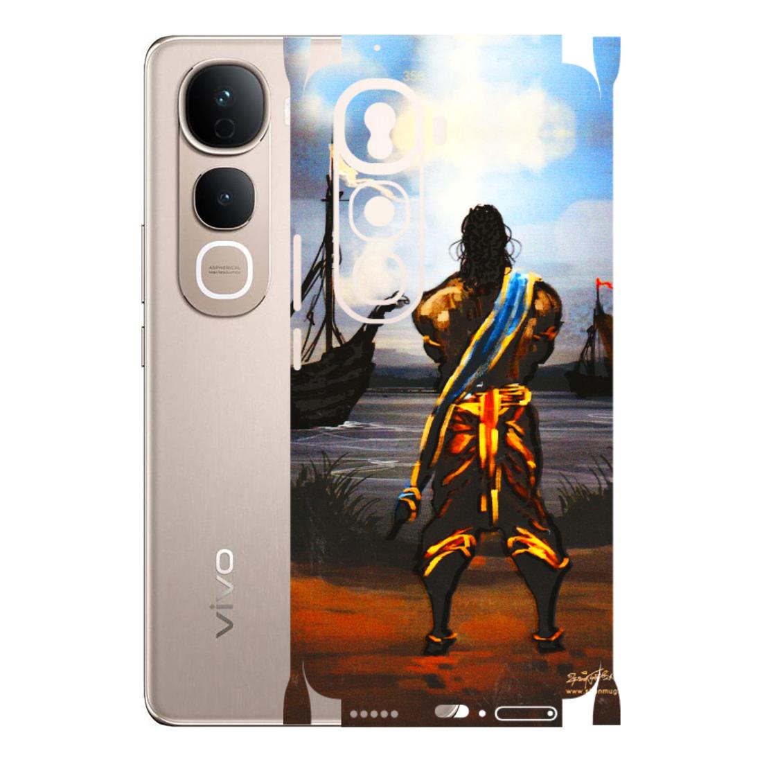 VIVO Y Series Phone Skins (All Models) - Heavenly God Figure - 3D Embossed Finish (L-34) Vivo Y400 Pro 5G