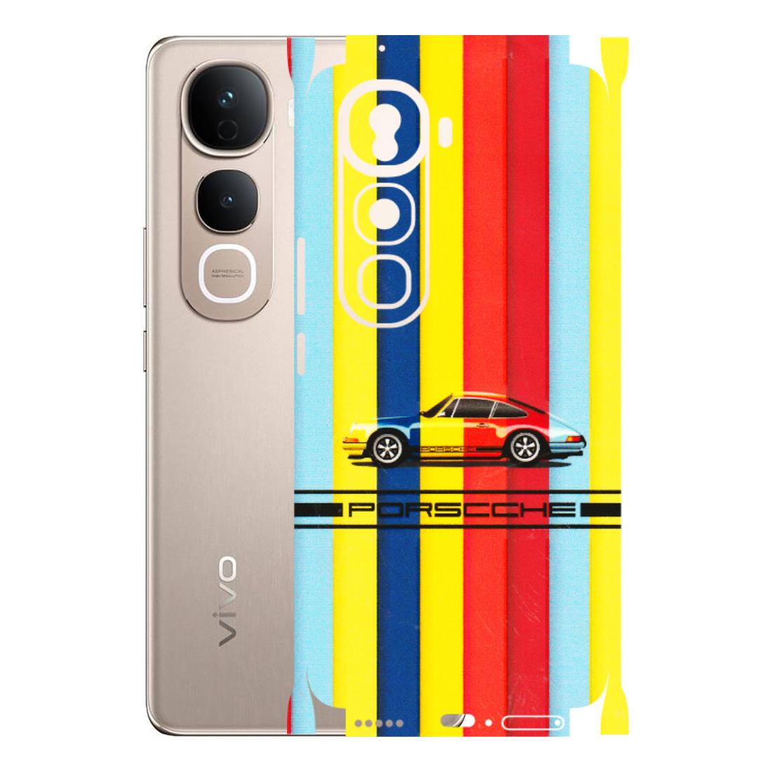 VIVO Y Series Phone Skins (All Models) - Multicolour Porche - 3D Embossed Finish (L-39) Vivo Y400 Pro 5G