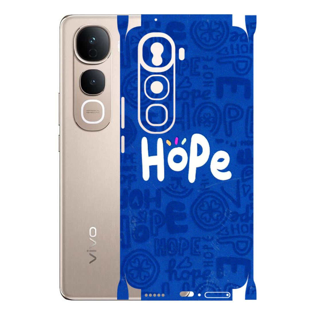 VIVO Y Series Phone Skins (All Models) - Hope Doodles Blue - 3D Embossed Finish (L-43) Vivo Y400 Pro 5G