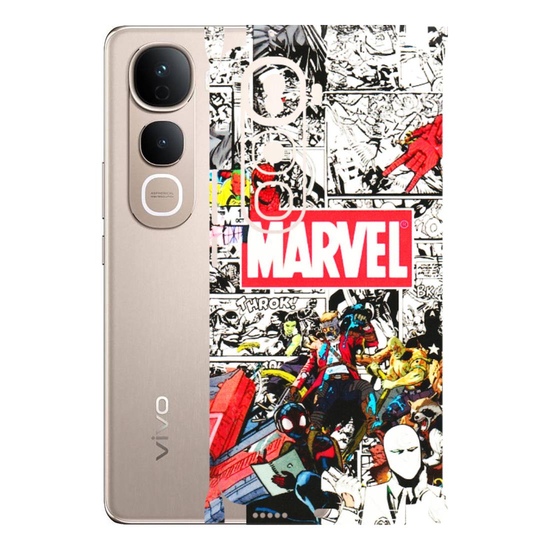 VIVO Y Series Phone Skins (All Models) - Marvel Colorful Comic - 3D Embossed Finish (L-64) Vivo Y400 Pro 5G