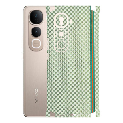VIVO Y Series Phone Skins (All Models) - Gucci Fabric Pattern - 3D Embossed Finish (L-73) Vivo Y400 Pro 5G