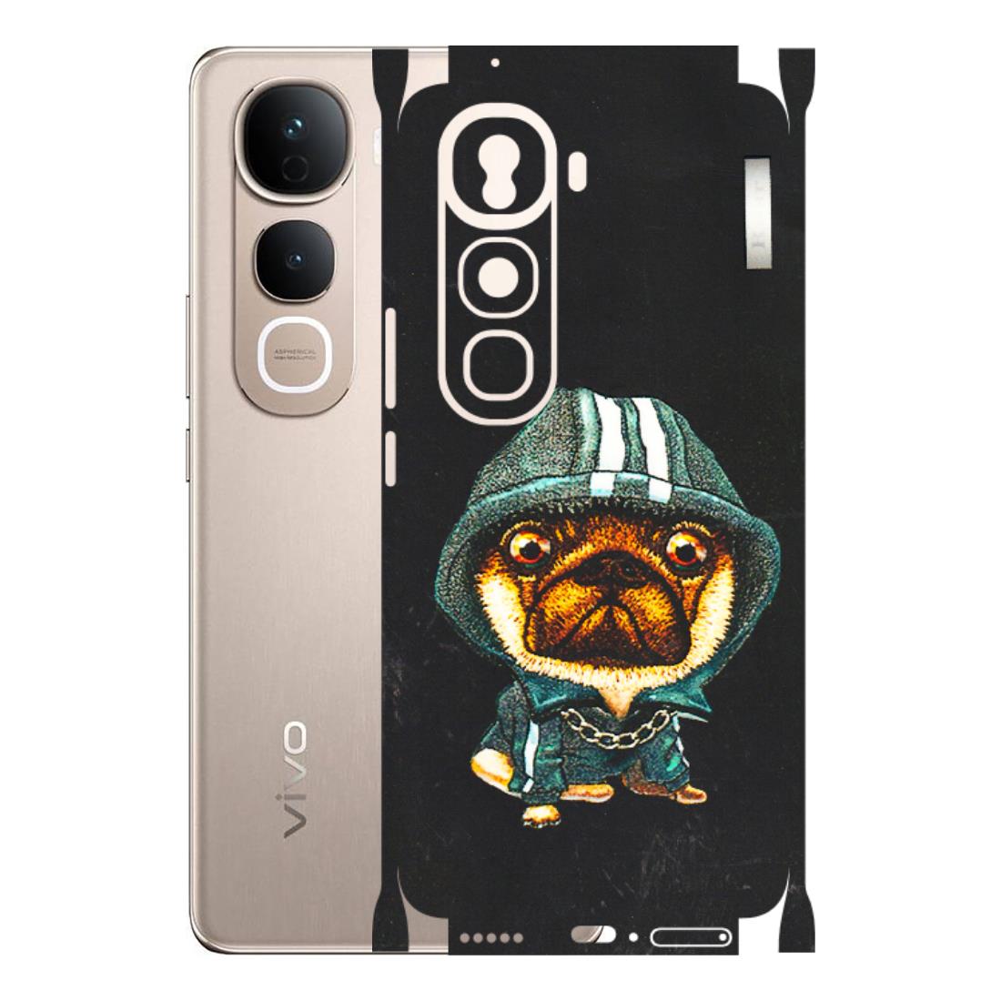 VIVO Y Series Phone Skins (All Models) - Puppy N Hoodie - 3D Embossed Finish (L-90) Vivo Y400 Pro 5G
