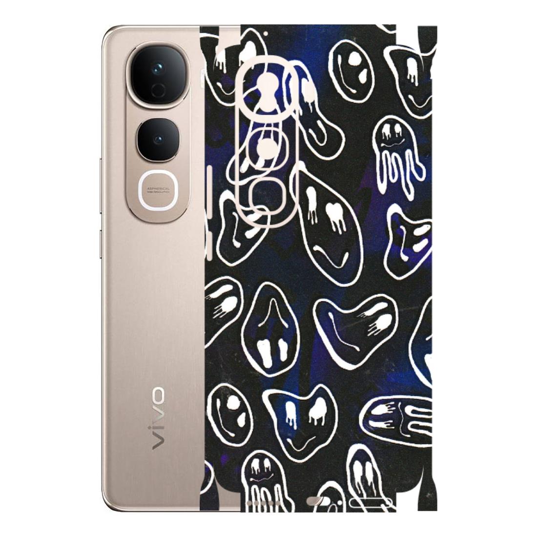 VIVO Y Series Phone Skins (All Models) - Distorted Smileys - 3D Embossed Finish (L-92) Vivo Y400 Pro 5G