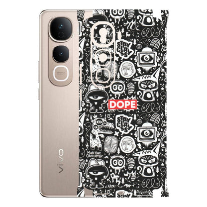 VIVO Y Series Phone Skins (All Models) - Dope Stay Classy Black Doodles - Matte Finish (M-126) Vivo Y400 Pro 5G
