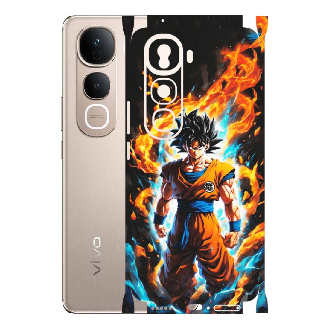 VIVO Y Series Phone Skins (All Models) - Goku Transformation Anime - Matte Finish (M-159) Vivo Y400 Pro 5G