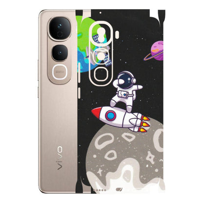 VIVO Y Series Phone Skins (All Models) - Astronaut Vibing Toon Running - Matte Finish (M-39) Vivo Y400 Pro 5G