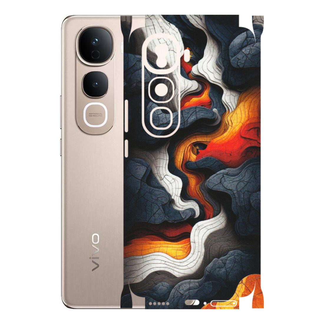 VIVO Y Series Phone Skins (All Models) - Abstract Volcanic Layers - Matte Finish (M-52) Vivo Y400 Pro 5G
