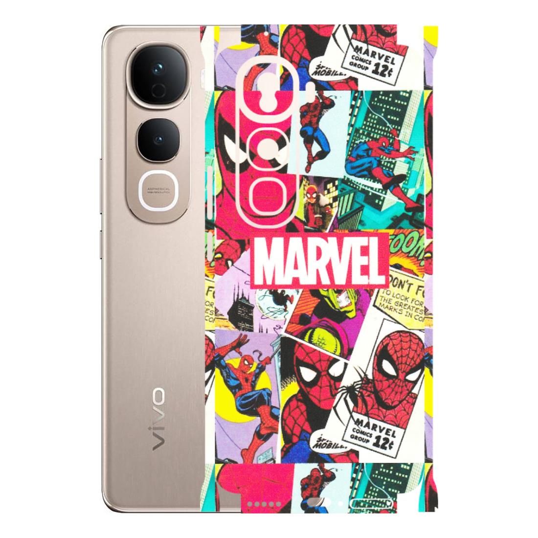 VIVO Y Series Phone Skins (All Models) - Marvel Comic Spiderman Grafitti - Matte Finish (M-72) Vivo Y400 Pro 5G