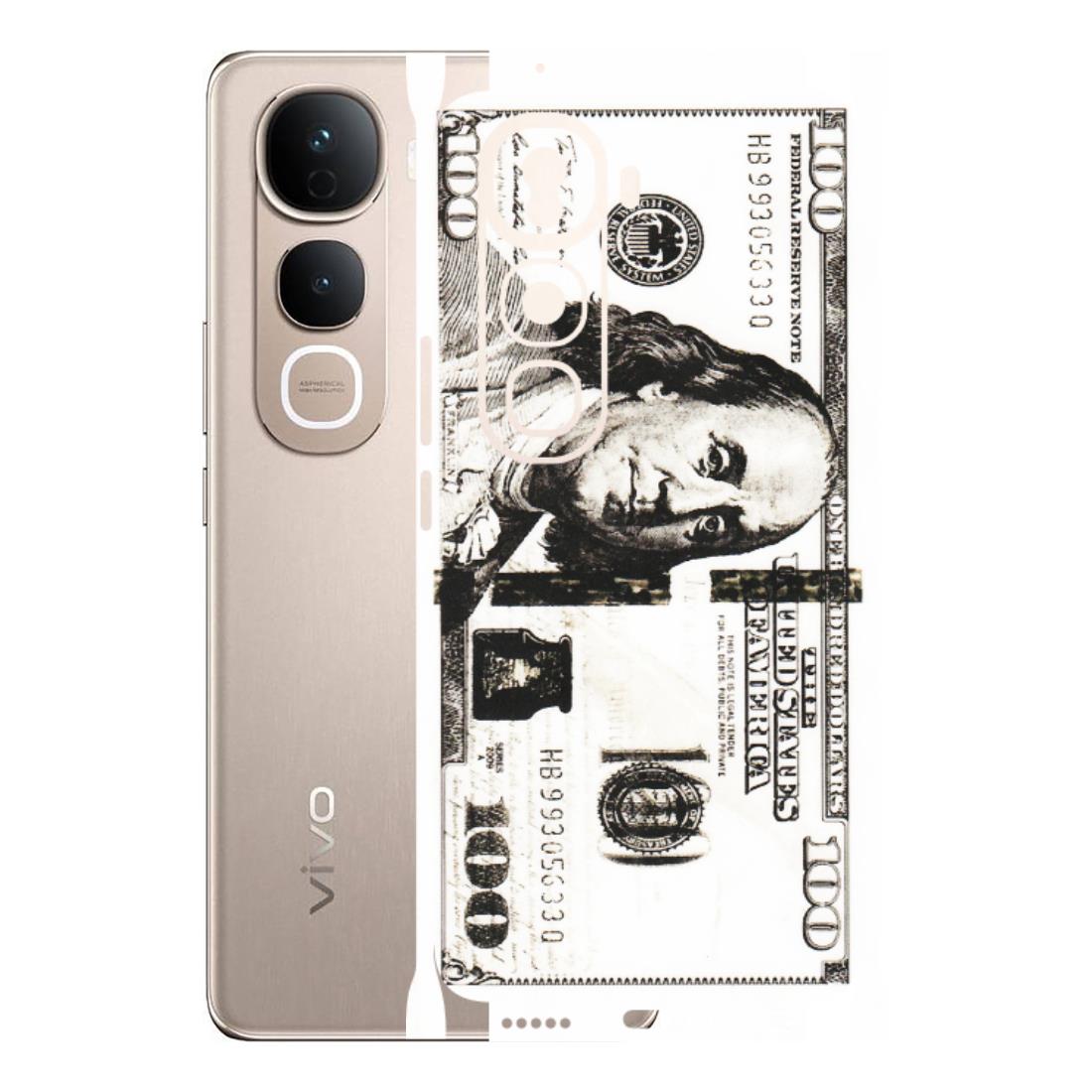VIVO Y Series Phone Skins (All Models) - 100 Dollar Currency - Transparent Finish (T-01) Vivo Y400 Pro 5G