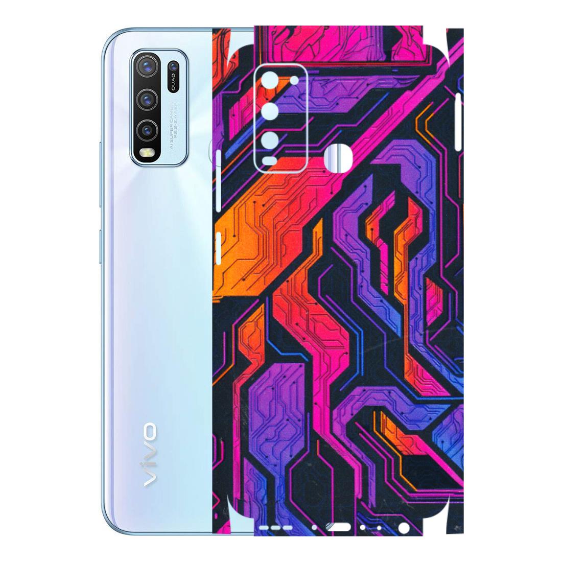 VIVO Y Series Phone Skins (All Models) - Tech Circuits Futuristic - 3D Embossed Finish (L-07) Vivo Y50