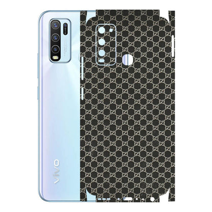 VIVO Y Series Phone Skins (All Models) - Black G Print - 3D Embossed Finish (L-109) Vivo Y50