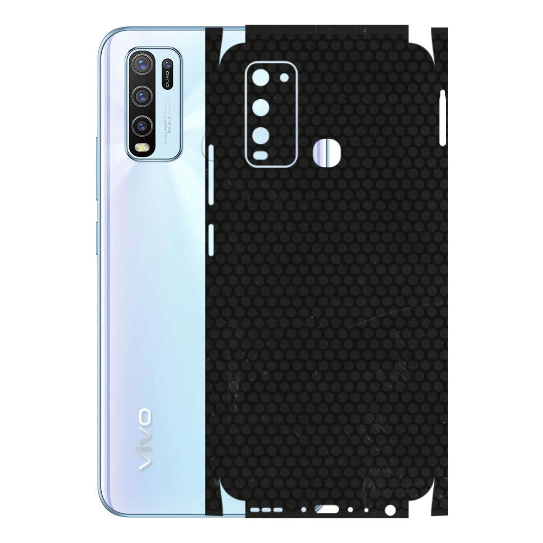 VIVO Y Series Phone Skins (All Models) - Black honeycomb - 3D Embossed Finish (L-114) Vivo Y50
