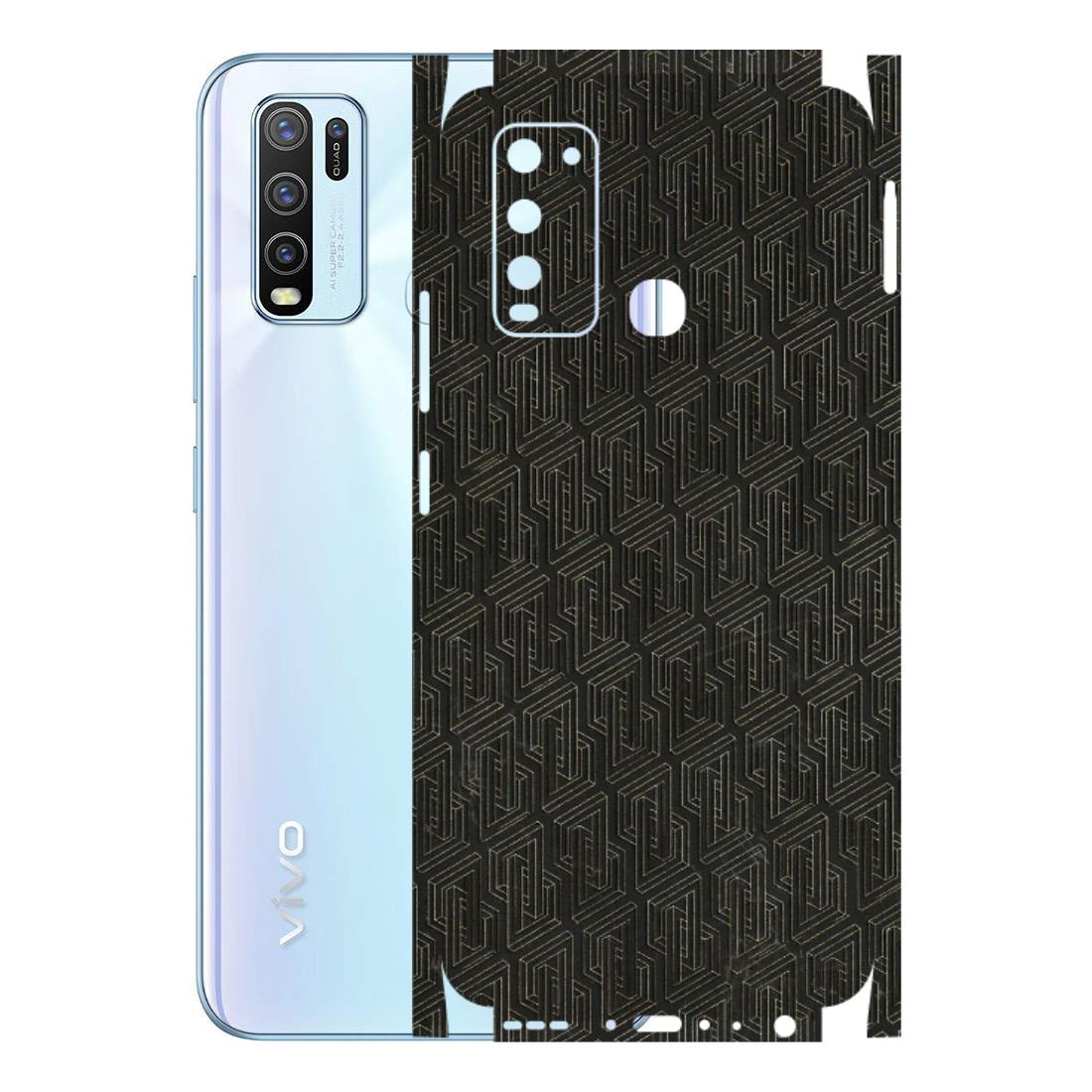 VIVO Y Series Phone Skins (All Models) - Black Abstract Pattern - 3D Embossed Finish (L-117) Vivo Y50
