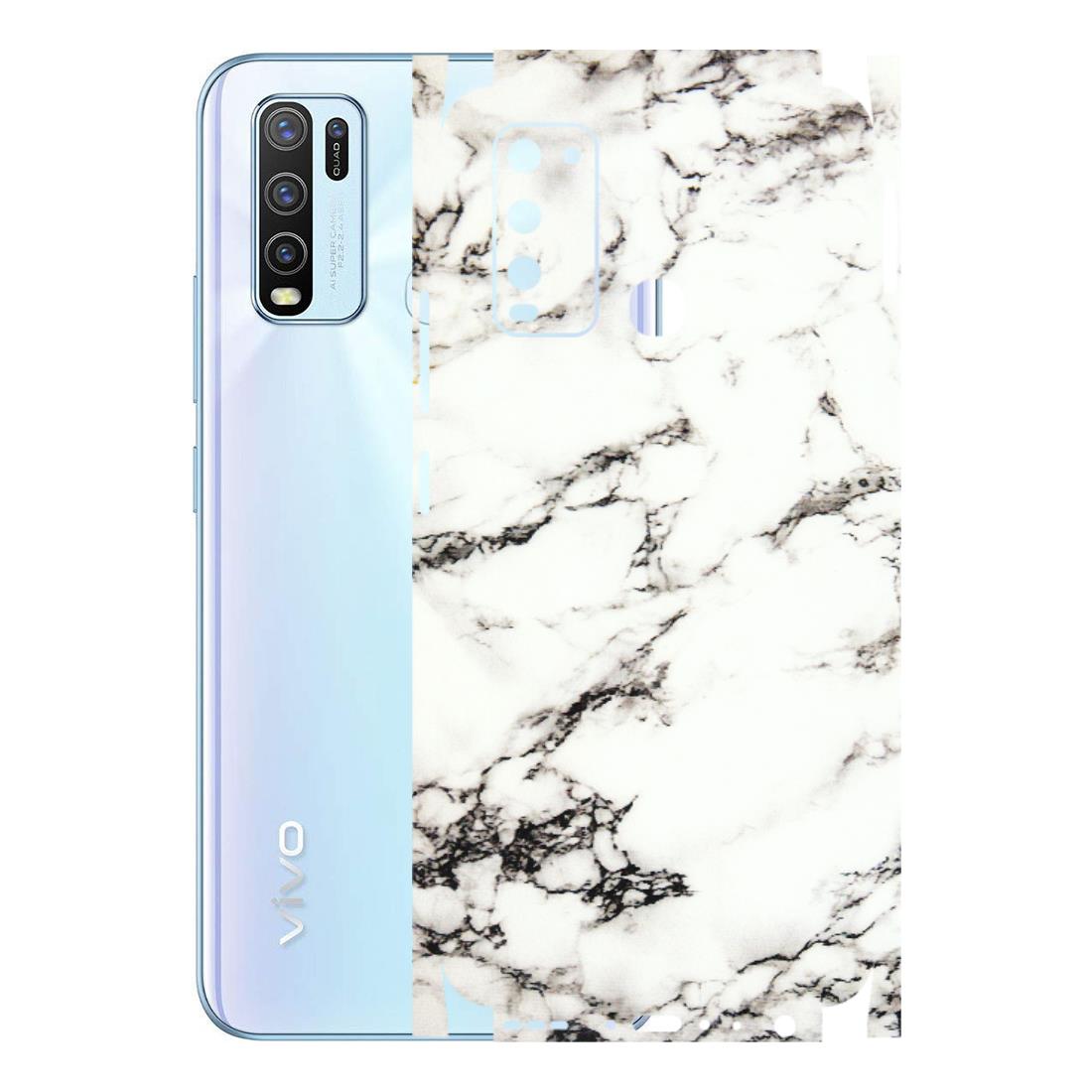 VIVO Y Series Phone Skins (All Models) - Black and White Marble Texture - 3D Embossed Finish (L-124) Vivo Y50