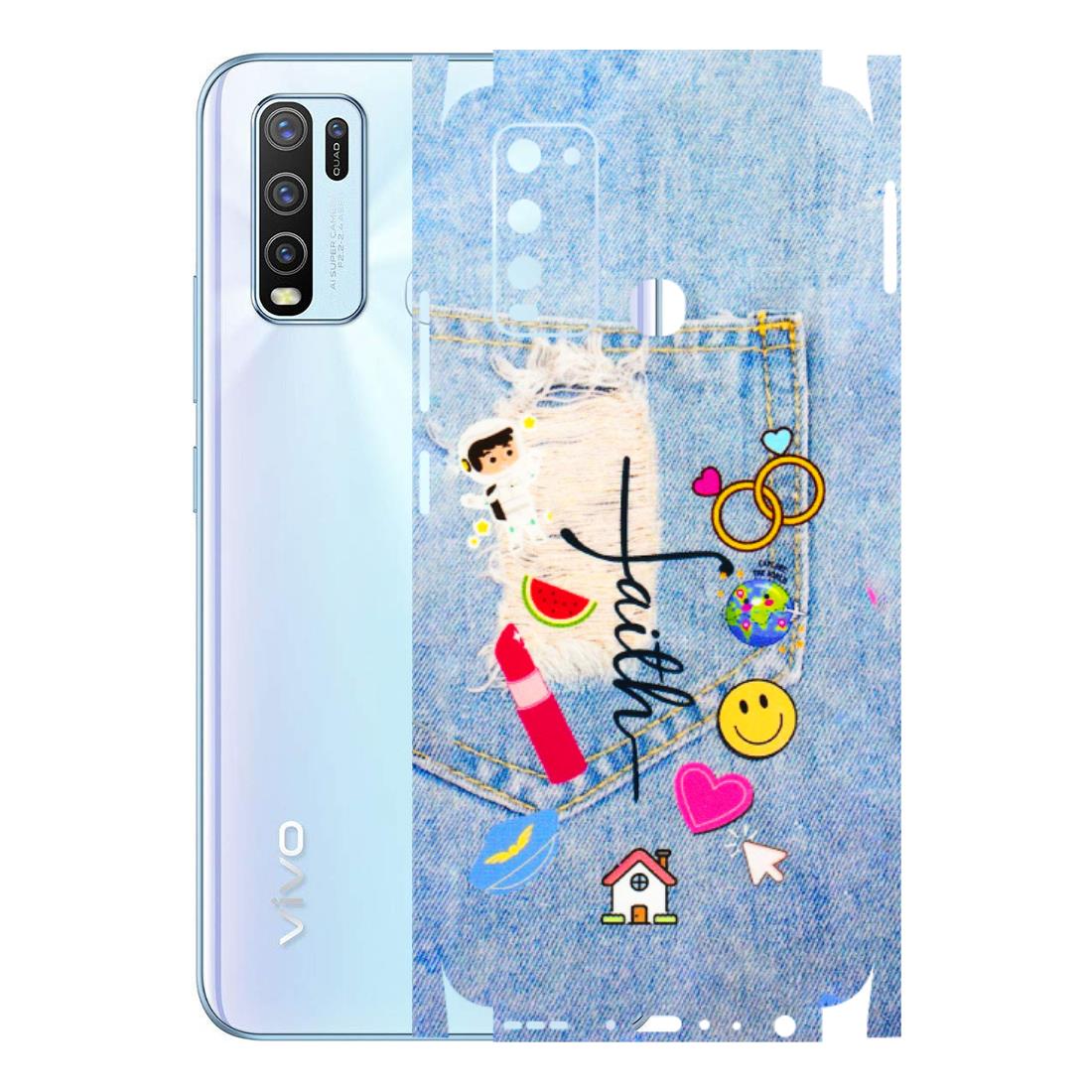 VIVO Y Series Phone Skins (All Models) - Denim Jeans Pocket - 3D Embossed Finish (L-134) Vivo Y50